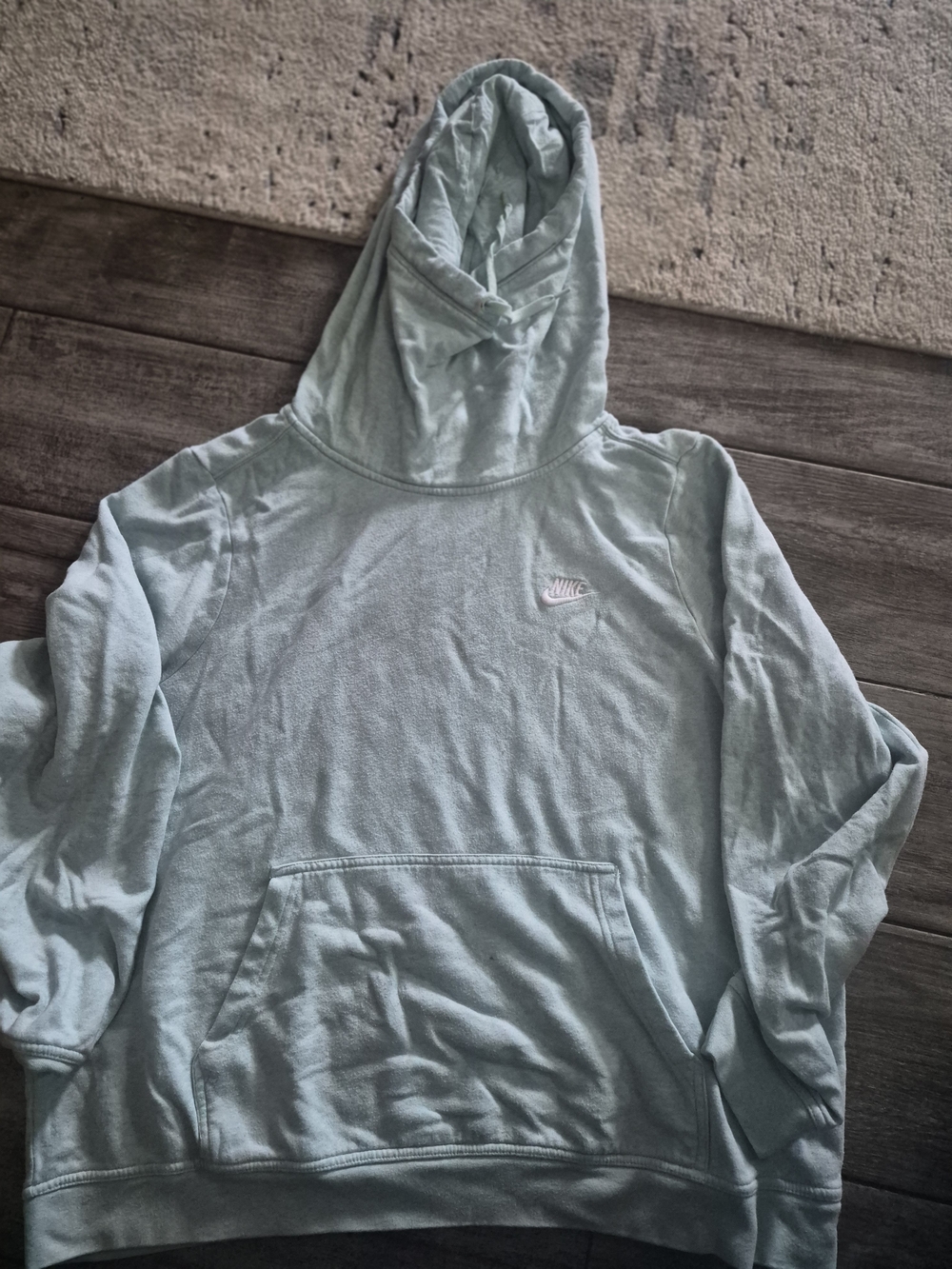 Nike Men’s Light Aqua Zip-Up Hoodie Sweater